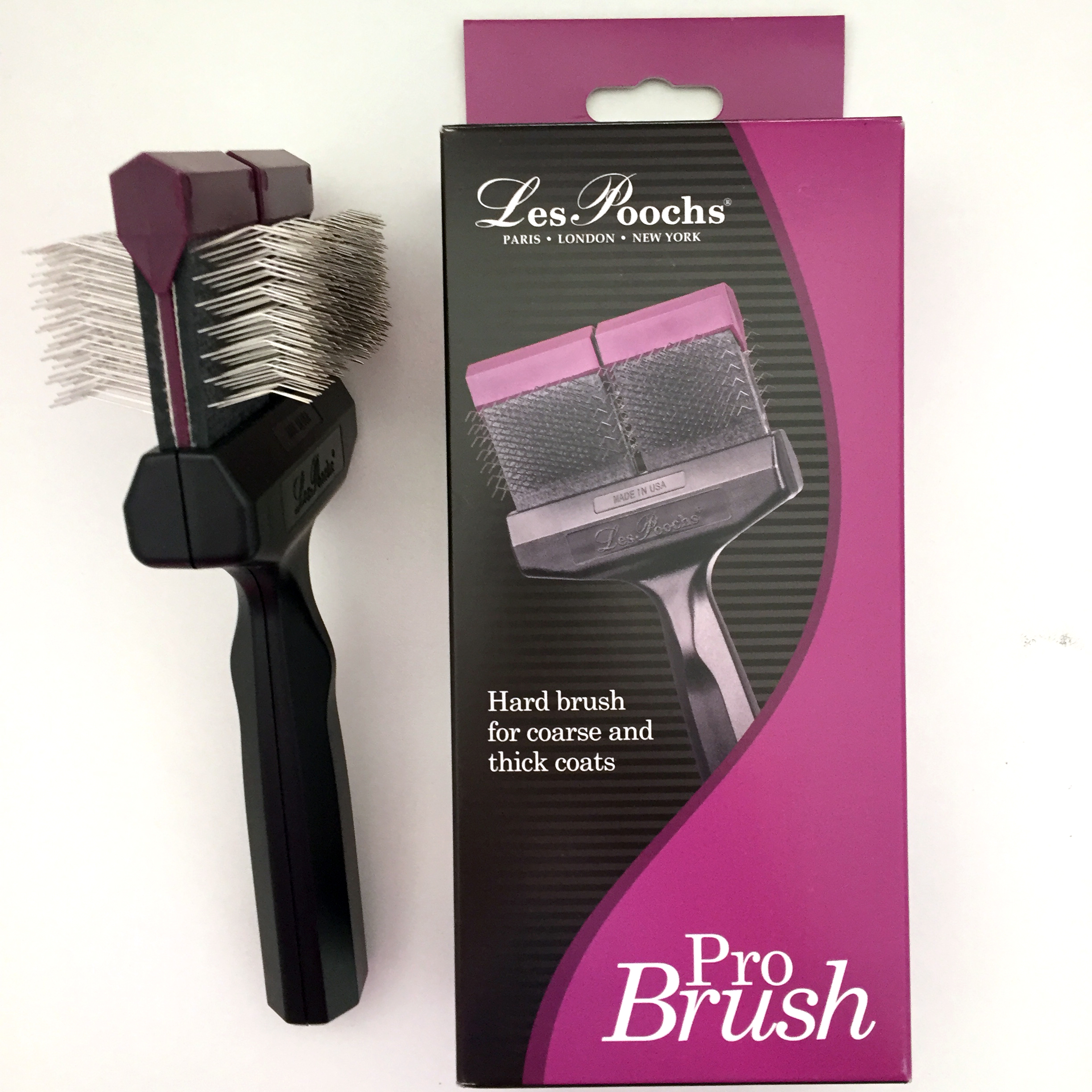 c5058 - Les Poochs brush harde borstel, large (purple)